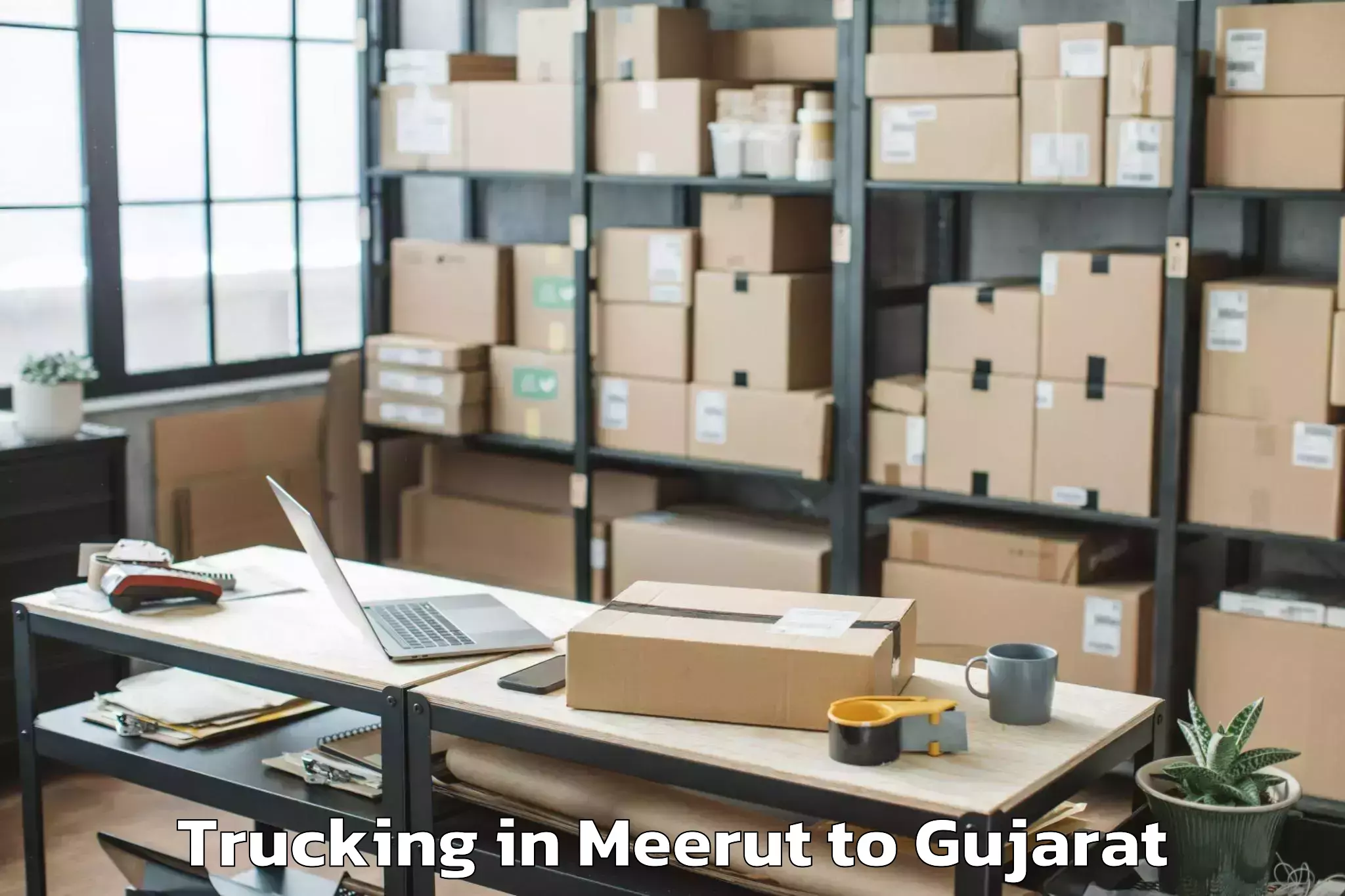 Get Meerut to Visavadar Trucking